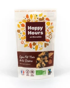 Sachet cajou ail noir bio de la Drôme Happy Hours en Biovallée - 115 g