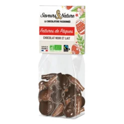 Sachet de fritures de Pâques au chocolat noir et au chocolat au lait Saveurs et Nature - 150 g