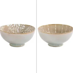 Saladier Penjab coloris beige en porcelaine - Ø 20 cm