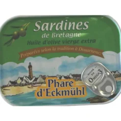 Sardines eckmuhl à l’huile d’olive vierge extra en boite de 135 g