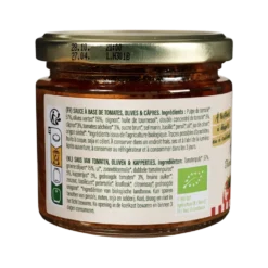 Sauce bio Apéripasta tomates olives câpres Luce - 180 g