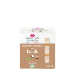 Savonnettes au karité bio en sachets de 3 x 150 g
