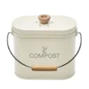 Seau à compost en métal beige avec filtre Nogent - 3 L