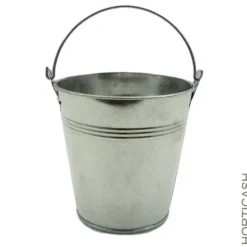 Seau zinc avec anse Ø10,5xH10,5 cm