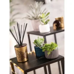 Sellette Goa coloris noir en métal - 60 x 25 x 25 cm