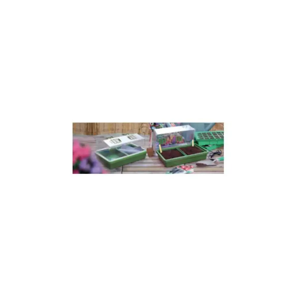 Serre chauffante coloris vert 39x25x20 cm
