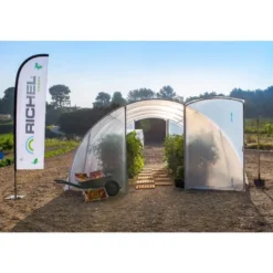 Serre de jardin en plastique transparente 4,5 x 6 m