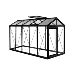 Serre de jardin Piccolo 05 coloris noir en aluminium ACD - 159 x 371 cm