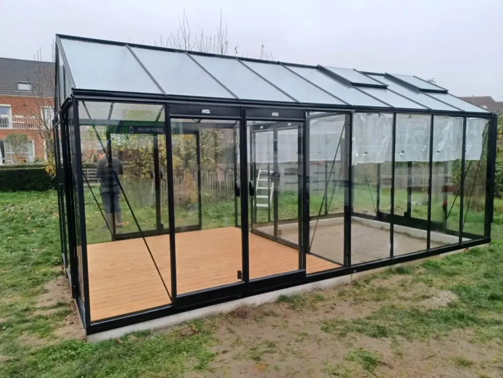 Serre de jardin R308XH Blackline ACD coloris noir - 306 x 593 cm