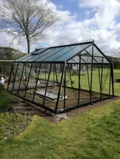 Serre de jardin S206H ACD en aluminium - 380 x 445 cm
