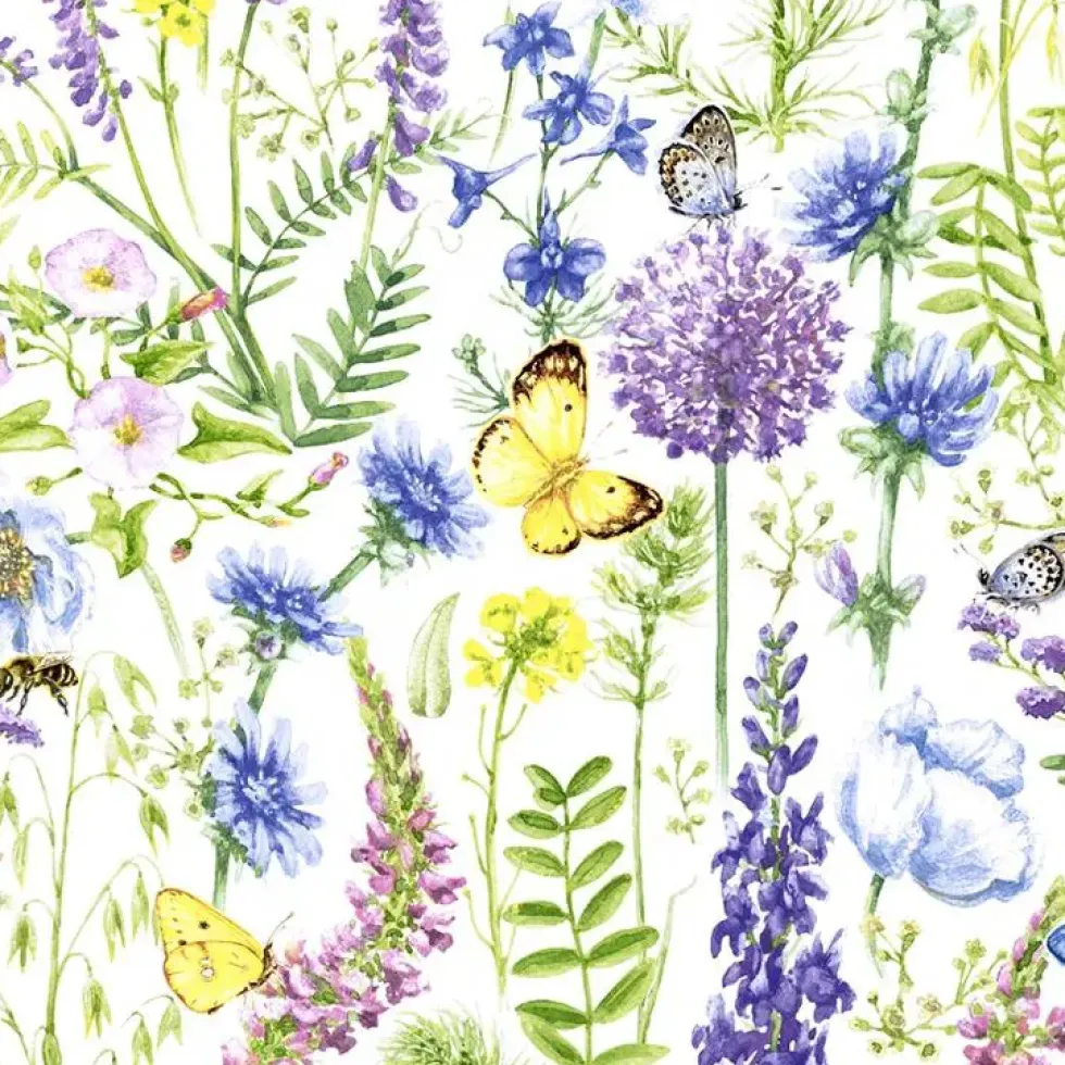 Serviettes en papier 3 plis x 20 Springtime - 33 x 33 cm