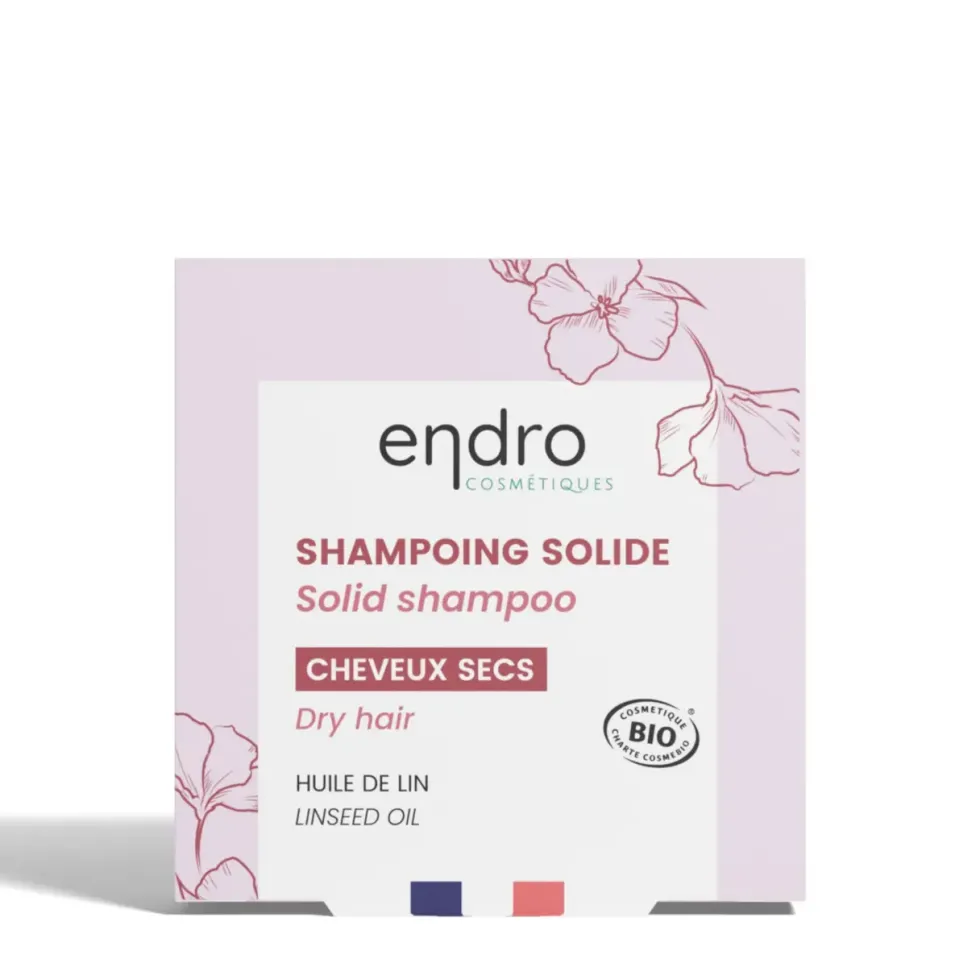 Shampoing bio solide le "Granit rose" cheveux secs Endro - 100 g
