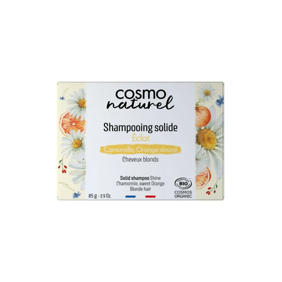 Shampoing solide pour cheveux blonds camomille Cosmo Naturel - 85 g