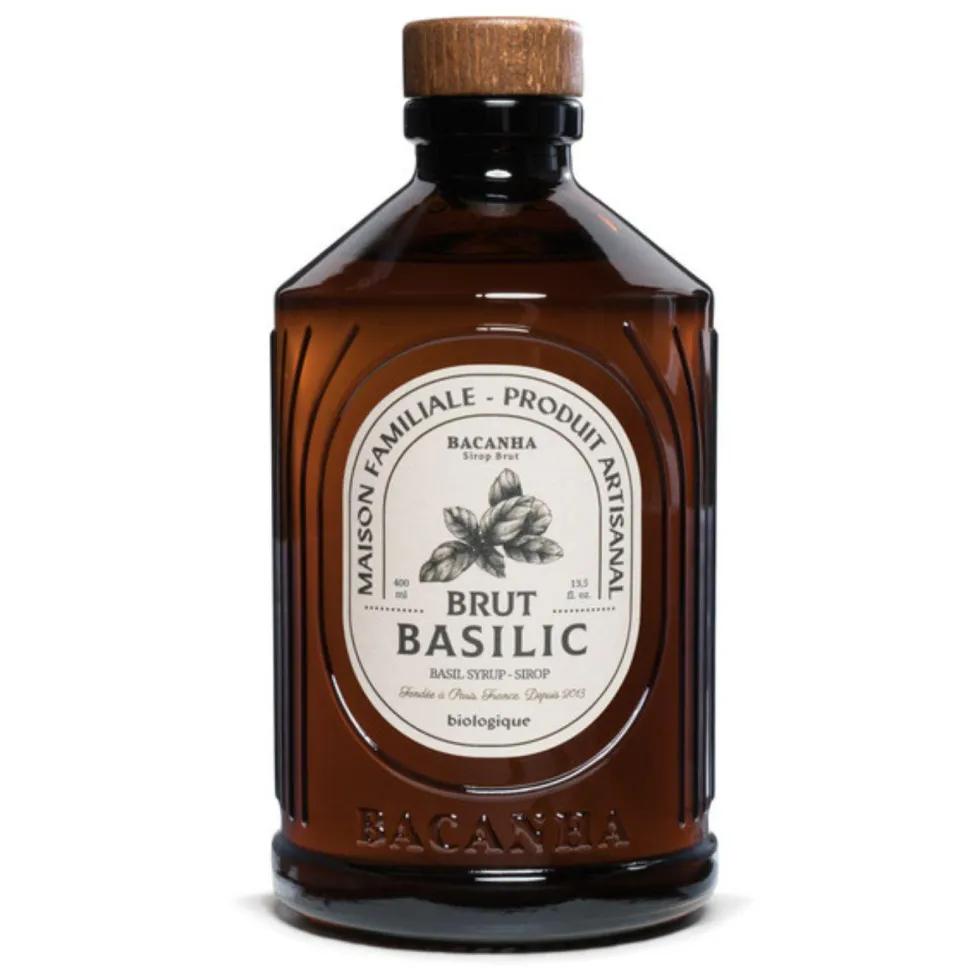 Sirop brut de basilic bio Bacanha - 400 ml