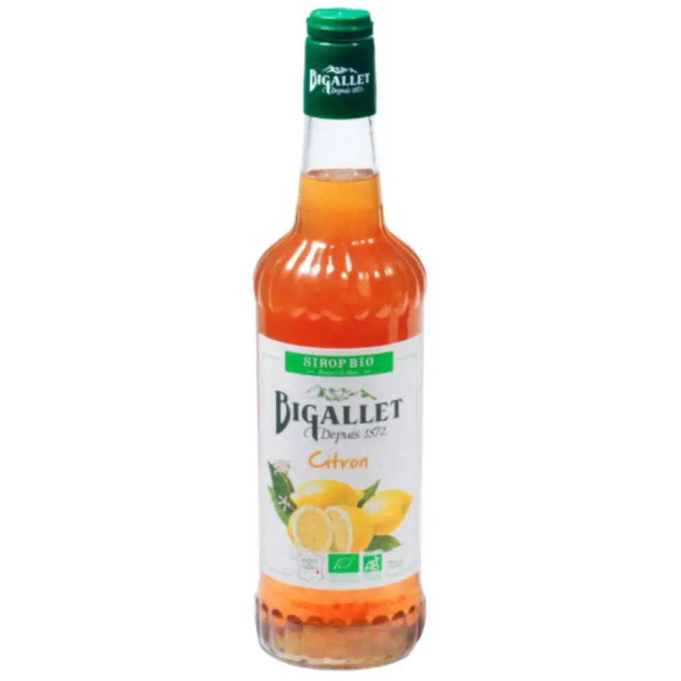 Sirop de citron bio 70 cl / Bouteille