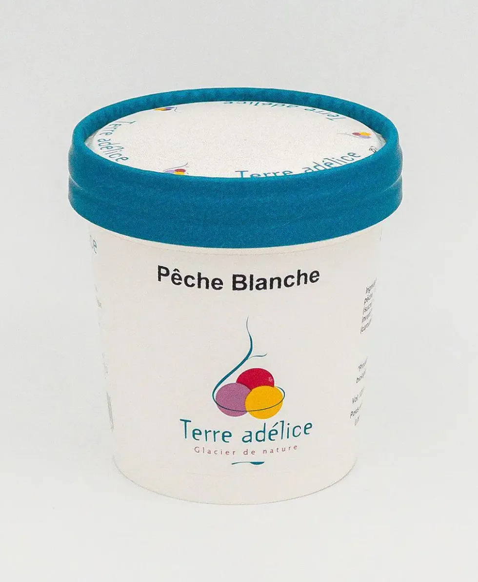 Sorbet pêche blanche Terre Adélice - Pot de 120 ml