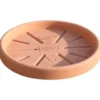 Soucoupe à bord double en plastique Terre de Sienne Euro3plast - Ø 43 cm