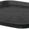 Soucoupe carrée en plastique recyclé anthracite Deroma Origin Anthracite - 32 x 32 x 2,8 cm