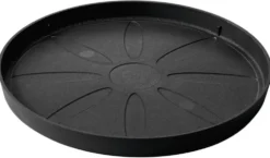 Soucoupe en plastique recyclé anthracite Deroma Origin Anthracite - Ø 21 x H 1,9 cm
