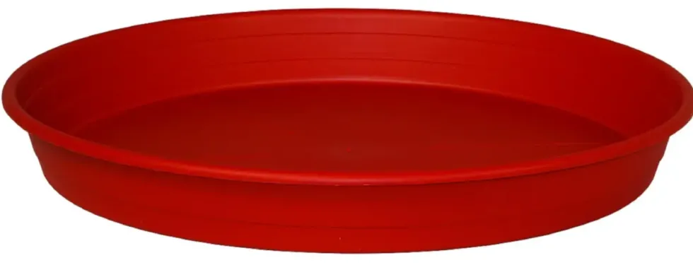 Soucoupe en plastique recyclé rouge rubis Cocoripot - Ø 20 cm