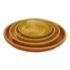 Soucoupe en terre cuite émaillée jaune miel Poterie du Bousquet Costa - Ø 47 x H 4 cm