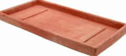 Soucoupe rectangulaire en terre cuite Anticomestiere - 33,6 x 19 cm
