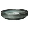 Soucoupe ronde en métal recyclé coloris gris océan vif Upcycle Conique - Ø 15 x H 3 cm