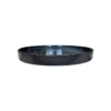 Soucoupe ronde en métal recyclé coloris gris océan vif Upcycle Cylindre XXL - Ø 40 x H 5 cm