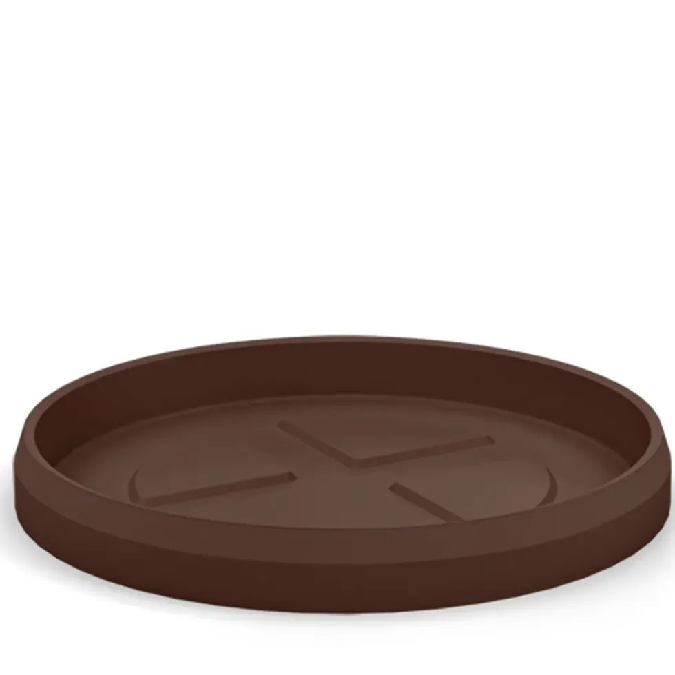 Soucoupe ronde en plastique coloris bronze rouille Veca Tyle - Ø 53 cm