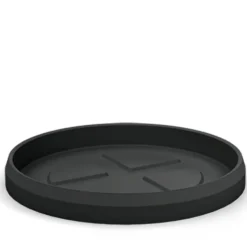 Soucoupe ronde en plastique coloris anthracite Veca Tyle - Ø 44 cm