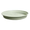 Soucoupe ronde en plastique vert pierre Elho green Basics - Ø 17 cm