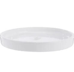 Soucoupe Subly en céramique blanc émaillée - Ø 24 x 3 cm