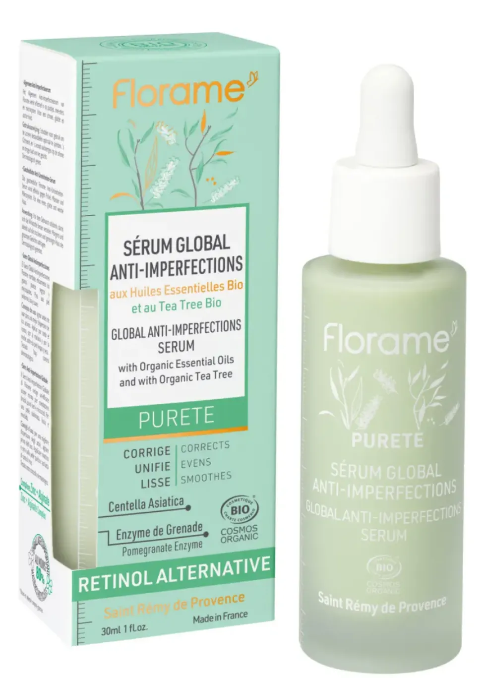 Sérum global anti-imperfections Florame gamme Pureté - 30 ml