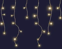 Stalactit solaire animée 8 fonctions mémoire 160 LED coloris blanc chaud Blachere - 8 m