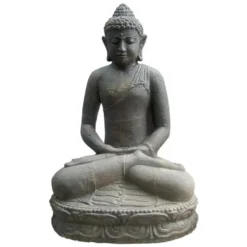 Statue de jardin Bouddha assis H 20 cm