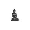 Statue en béton ciré noir Hairie Grandon Bouddha assis grand modèle - 80 cm