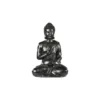 Statue en béton coulé noir Hairie Grandon Bouddha hindou moyen modèle - 40,5 cm
