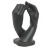 Statue forme mains en polymagnésium anthracite Kaemingk - 22 x 26 x 43 cm