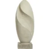 Statue ovale en fibre argile coloris blanc cassé Decoris - 30,5 x 30,5 x 79 cm