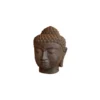 Statue tête de Bouddha en pierre reconstituée coloris noir 50 cm
