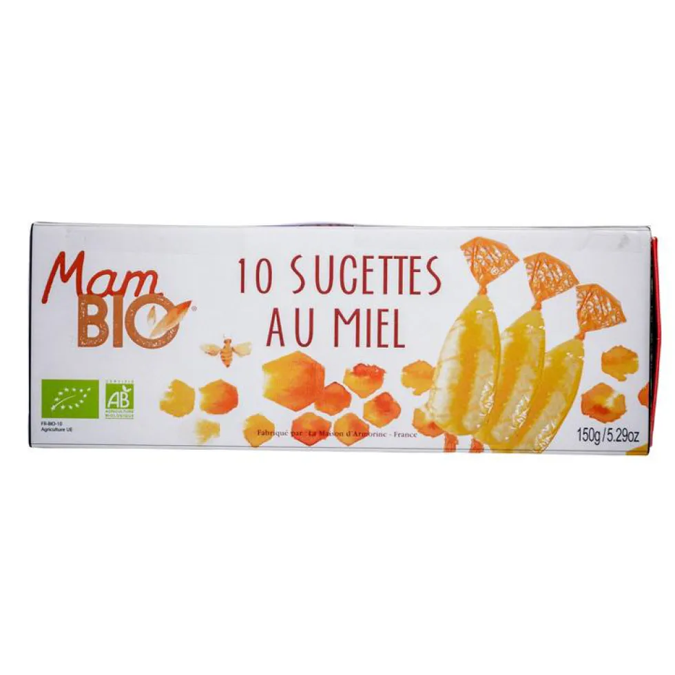 Sucettes au miel x 10 en étui de 150 g