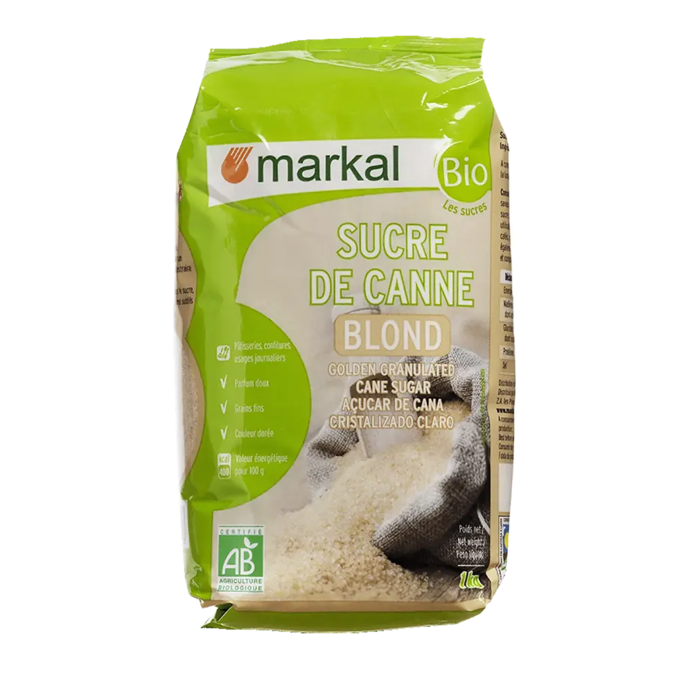 Sucre blond de canne bio Markal - 1 kg