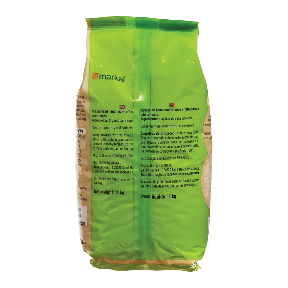 Sucre blond de canne bio Markal - 1 kg