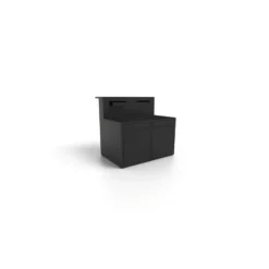 Support cuisine fermé en acier noir forme comptoir de bar Forge Adour - 120 x 97,2 x 112,5 cm
