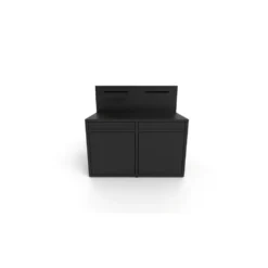 Support cuisine fermé en acier noir forme comptoir de bar Forge Adour - 120 x 97,2 x 112,5 cm