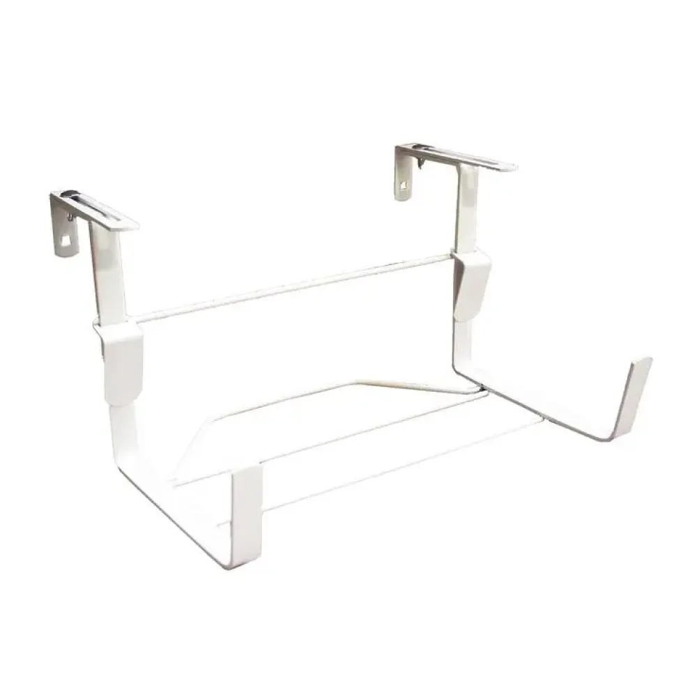 Support de jardinière universel large en métal blanc 35 cm