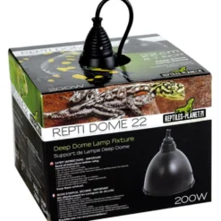 Support de lampe pour terrarium coloris noir Reptile Planet Reptidome 22 - Ø 22 x H 24 cm