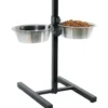 Support réglable avec 2 bols en inox grand modèle pour chien Zolux - 2,5 L