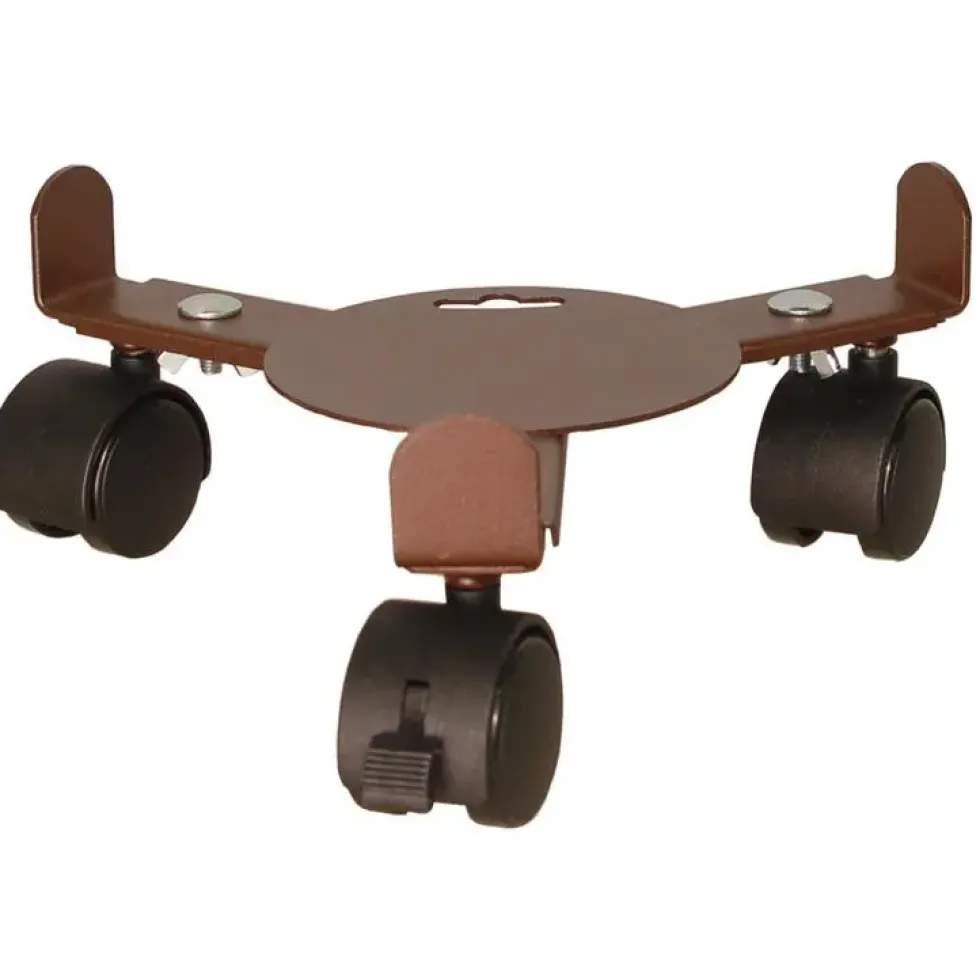 Support 3 roulettes extensible fer vieilli 27 à 37 cm