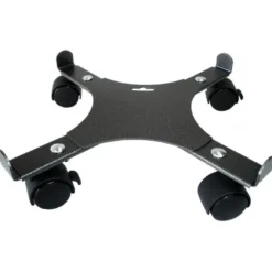 Support 4 roulettes extensible gris martelé 34 à 51 cm